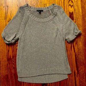 3/4 Grey and Metallic Gold Thread Sweater